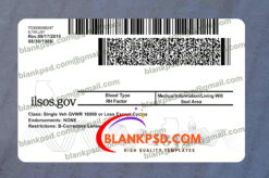 back of illinois drivers license