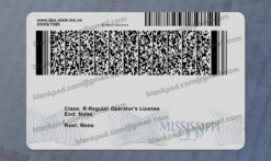 mississippi drivers license back