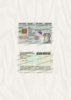 belgium identification card template