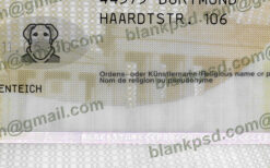 germany id card template