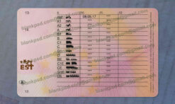 estonia driver license back