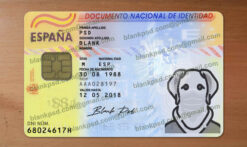 spain id card psd template