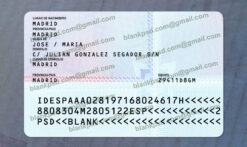back of spain id