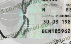 blank identity card spanish