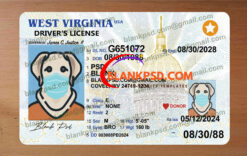 west virginia drivers license template