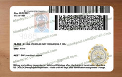 back of utah drivers license