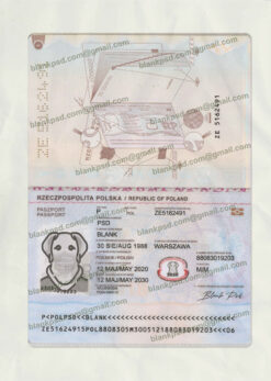 polish passport psd template