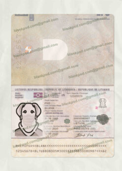 Lithuania Passport Psd Template New V2 4 fake lithuanian passport psd