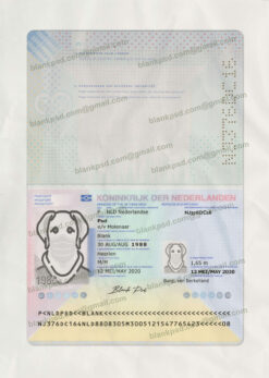 fake dutch passport psd