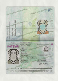 fake slovenian passport psd