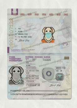 fake swedish passport template