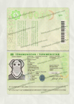 fake turkmen passport psd
