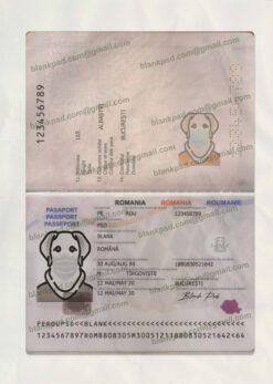 fake romanian passport psd