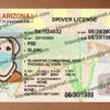 arizona drivers license template