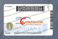 back of indiana drivers license