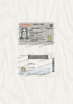 indiana drivers license template