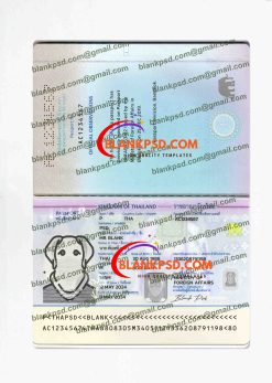 thailand passport template psd