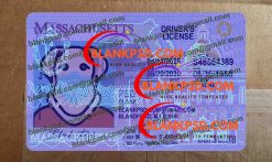 blank massachusetts drivers license template