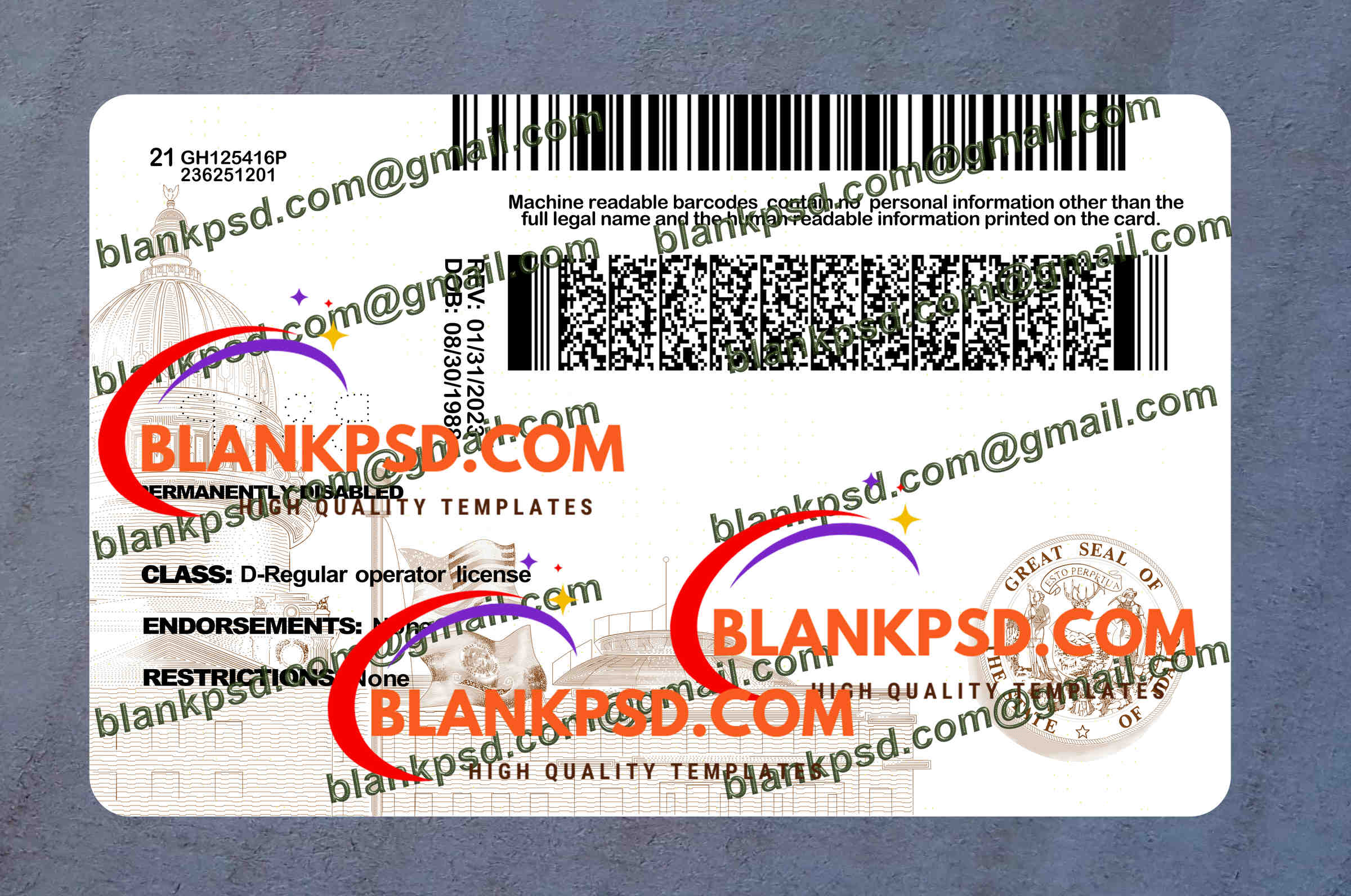 back of idaho driver license back of idaho driver license